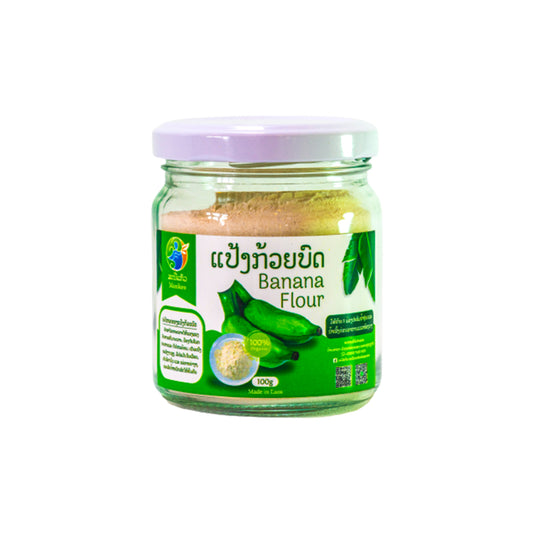 ແປ້ງກ້ວຍບົດ Banana flour 100g (Barcode 60080407)