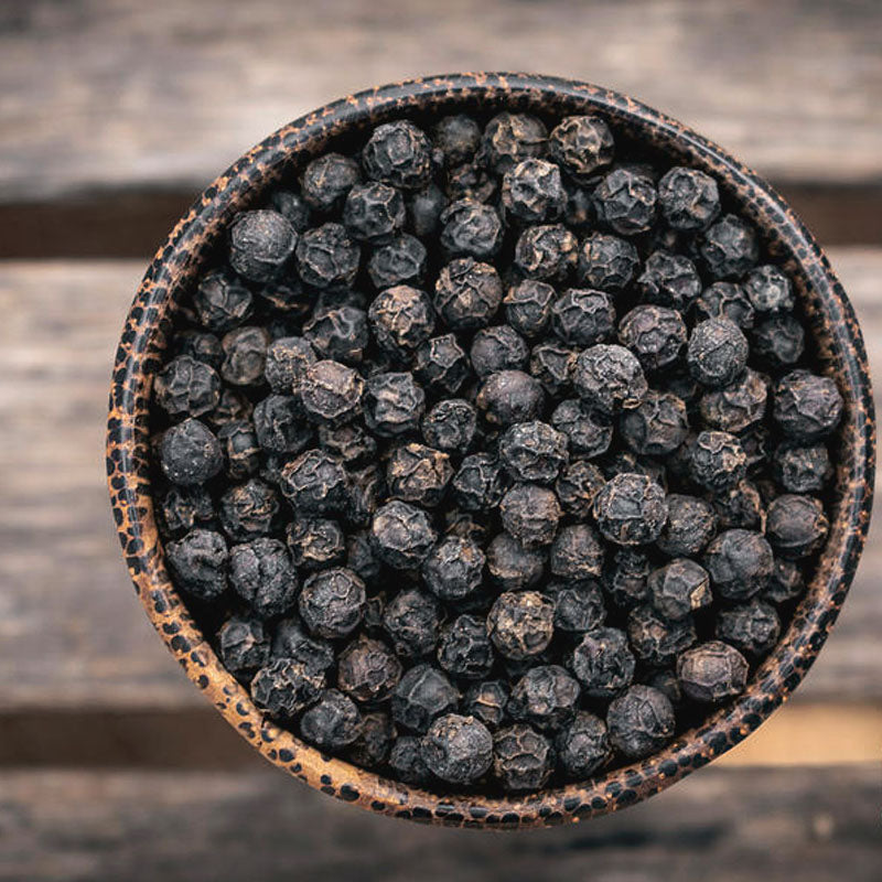 ໝາກພິກໄທດຳ ແຫ້ງເປັນເມັດ Dried black pepper corn 100g (Barcode 50103192)
