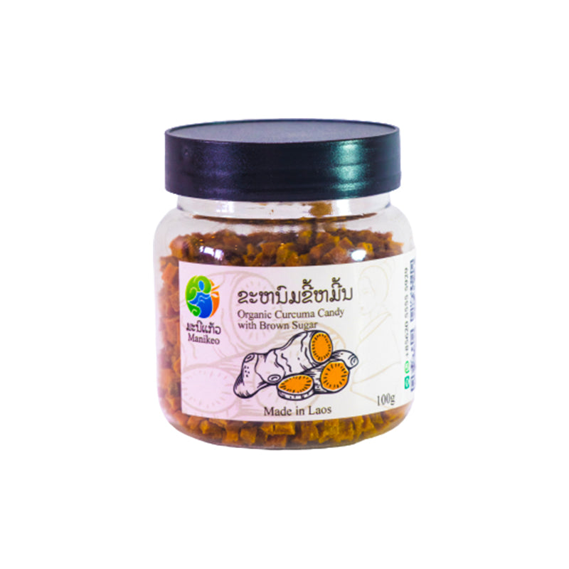 ຂະໜົມຂີ້ໝີ້ນ Organic Curcuma Candy with Brown sugar 100g (Barcode 47169815)