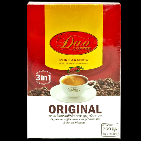 Dao Coffee Pure Arabica From The Bolaven Plateau Formula Original 200g Boxes of 10 Sticks