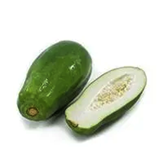 ໝາກຮຸ່ງດິບ ປອດສານພິດ  Organic Green Papaya per piece  500g (Barcode 50103193)