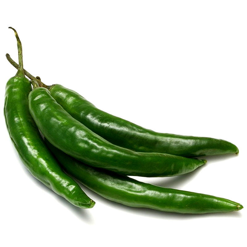 ໝາກເຜັດຂຽວ Green thin chilli 100g pack (Barcode 00637207 )