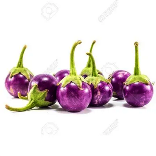 ໝາກເຂືອສີມ່ວງນ້ອຍ Organic Purple Eggplant 200g pack (Barcode 501030139)